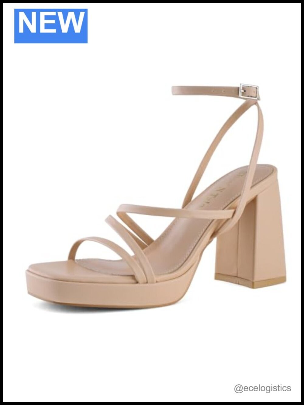 Chunky Platform Sandals Strappy Block Heel Heeled Sandals